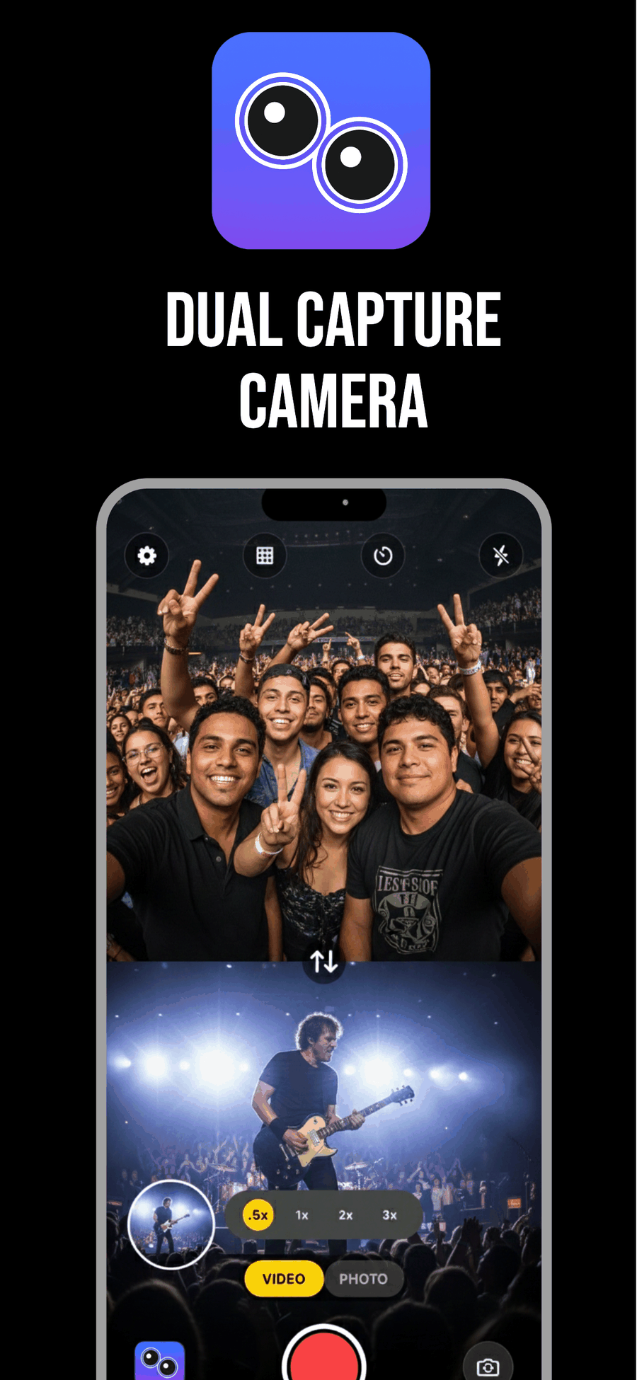 DualCapture recording front and back cameras at the same time